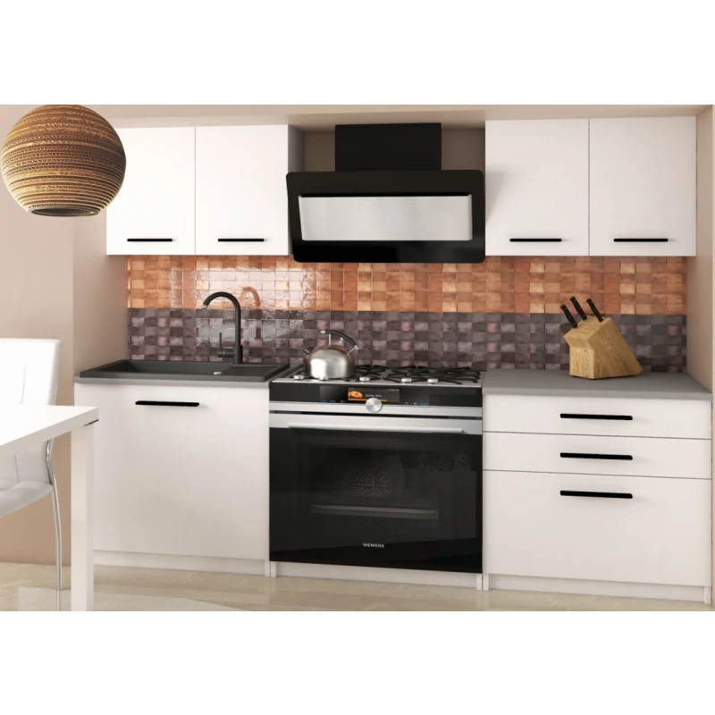 ArtBelin Kuchynská linka TIESTO | biela mat 120 cm