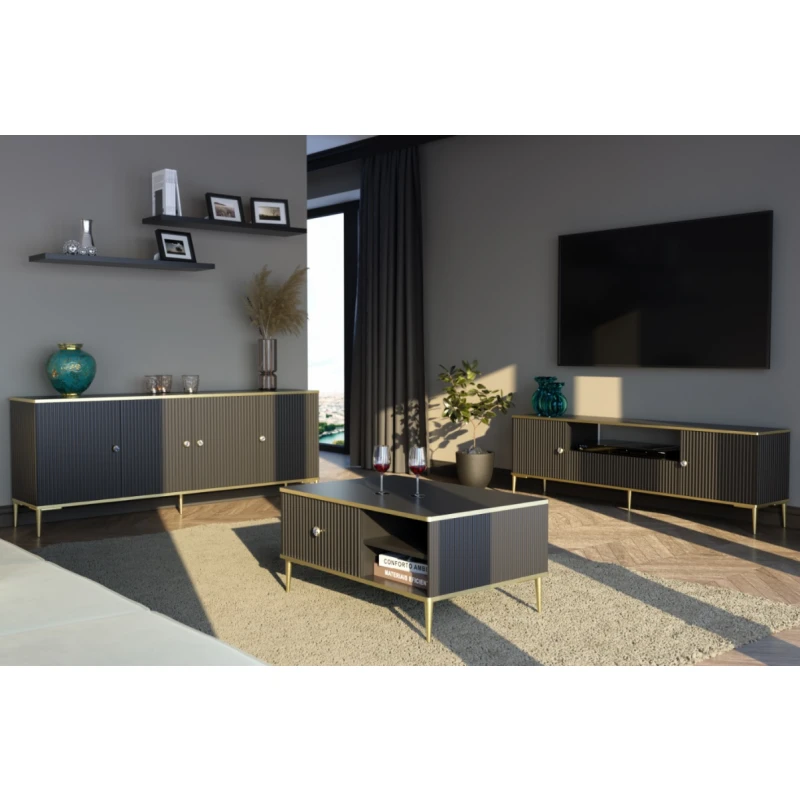 ARTBm Obývacia stena PETRA Farba: Čierna