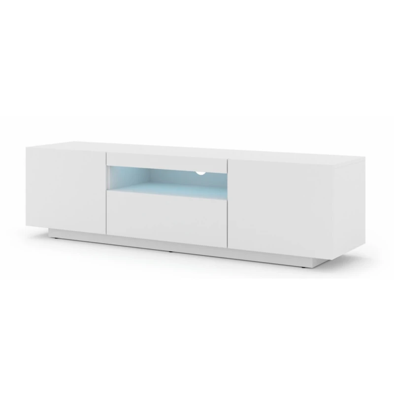 ARTBm TV stolík AURA 150 | biely mat Variant: s LED osvetlením