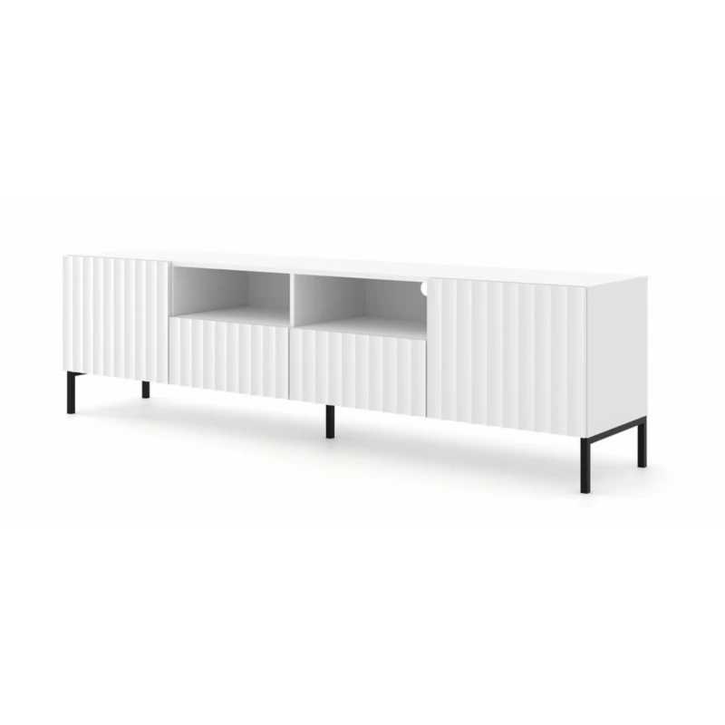 ARTBm Tv stolík WAVE 200 | 2D2S Prevedenie: Biela mat / čierne nohy