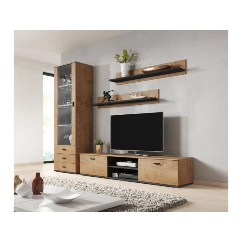 ArtCam Obývacia stena SOHO 1 Farba: Dub lefkas/čierna