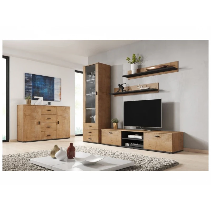 ArtCam Obývacia stena SOHO 2 Farba: Dub lefkas/čierna