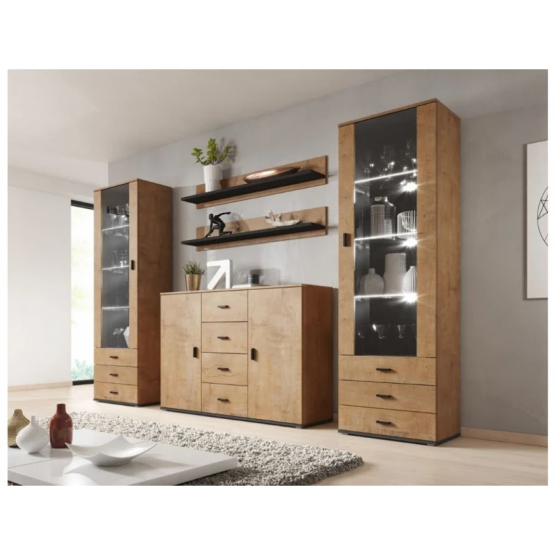 ArtCam Obývacia stena SOHO 3 Farba: Dub lefkas/čierna