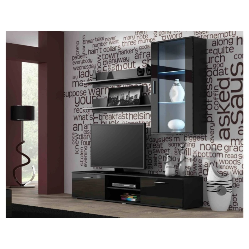 ArtCam Obývacia stena SOHO 5 Farba: Čierna/čierny lesk