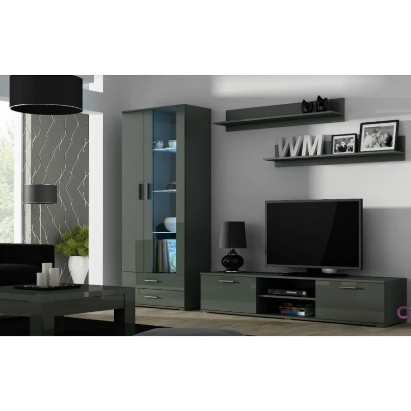 ArtCam Obývacia stena SOHO 8 Farba: Sivá/sivý lesk