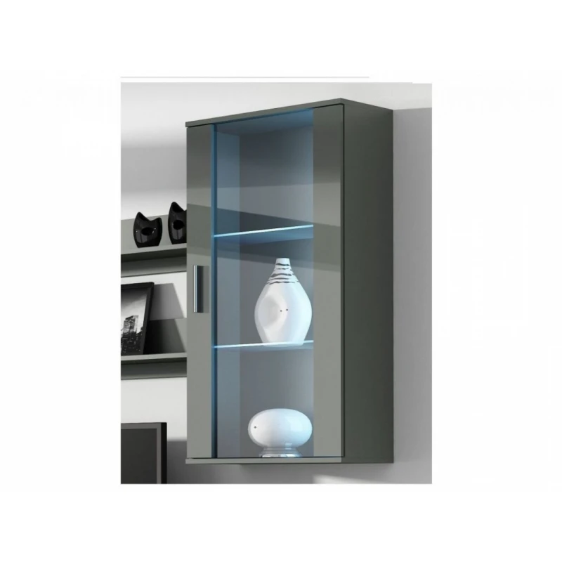 ArtCam Visiaca vitrína SOHO S2 Farba: Sivá/sivý lesk