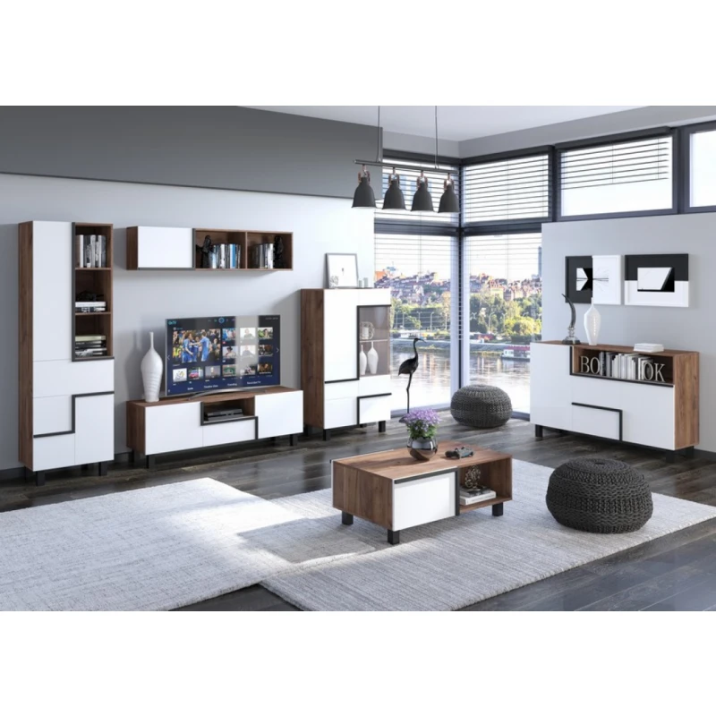 ArtCross Obývacia stena LARS 1 Farba: craft tobaco/biela