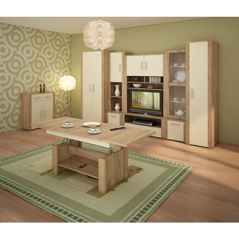 ArtCross Obývacia stena NOTTI 1 Farba: craft zlatý / krémová / craft zlatý