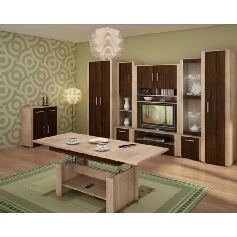 ArtCross Obývacia stena NOTTI 1 Farba: Dub sonoma svetlá / dub sonoma tmavá / dub sonoma svetlá