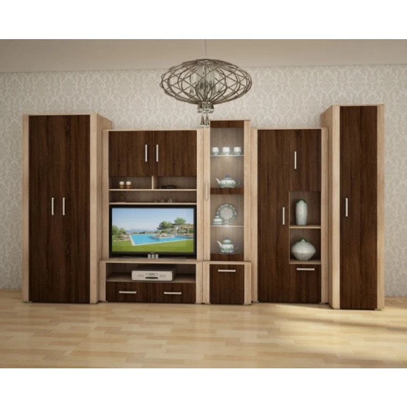 ArtCross Obývacia stena NOTTI 3 Farba: Dub sonoma svetlá / dub sonoma tmavá / dub sonoma svetlá