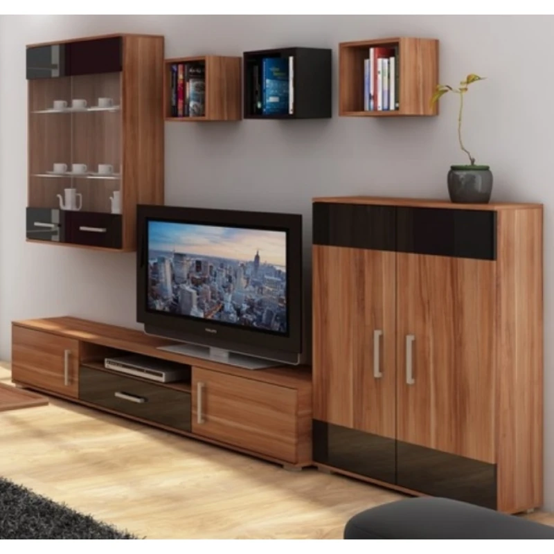 ArtCross Obývacia stena SOLAR Farba: Slivka Vallis / čierny lesk