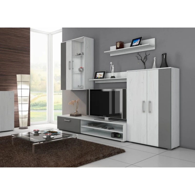 ArtCross Obývacia stena STELLA Farba: craft biely / grafit