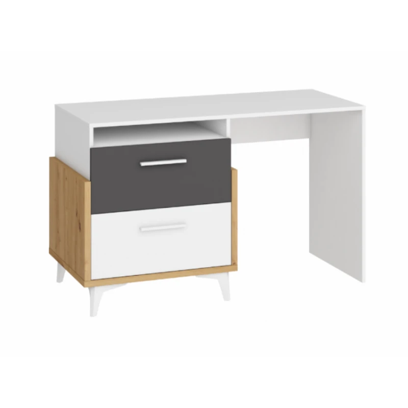 ArtCross Písací stôl HEY-04 | 125 Farba: Dub artisan/biela/grafit