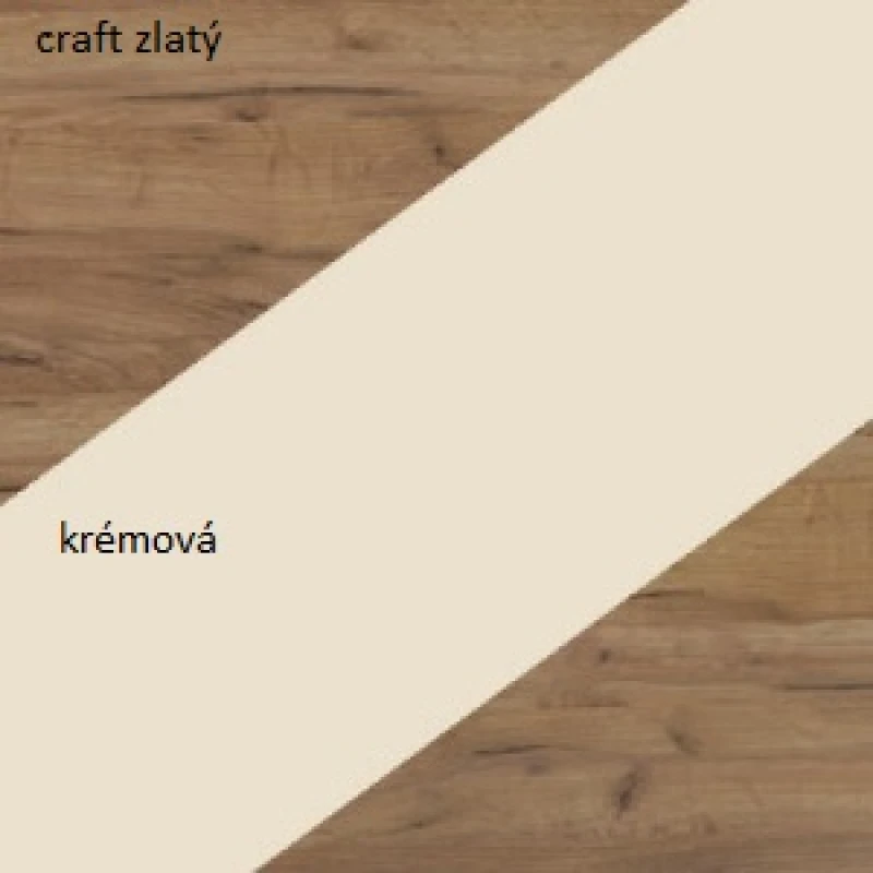 ArtCross Šatníková skriňa NOTTI |  07 Farba: craft zlatý / krémová / craft zlatý