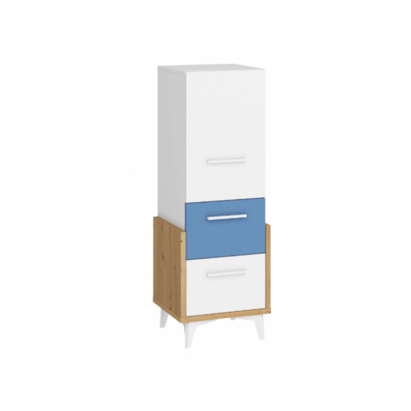 ArtCross Skriňa HEY-01 | 45N Farba: Dub artisan/biela/modrá