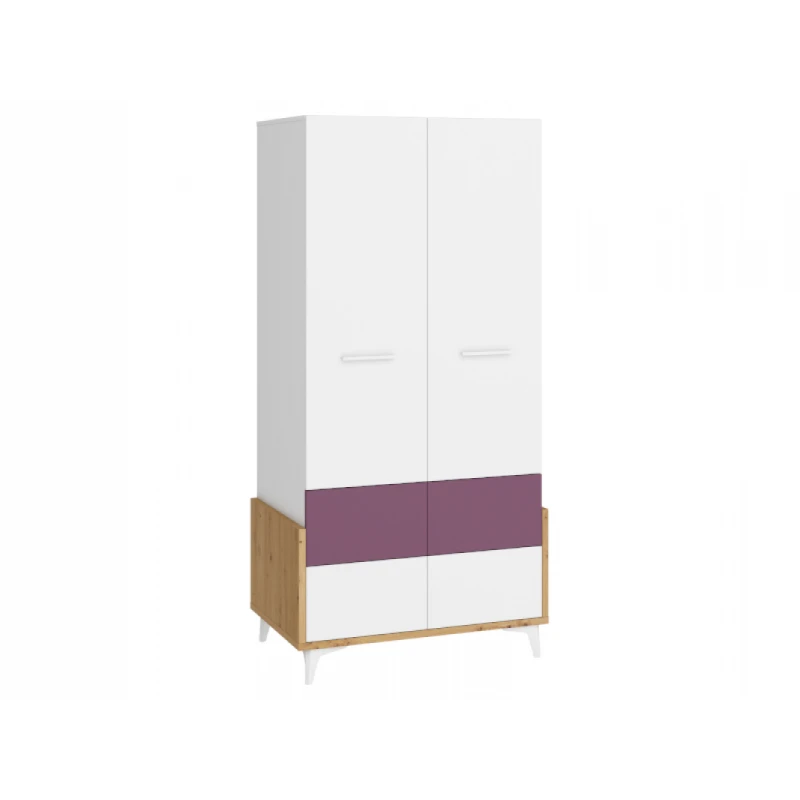 ArtCross Skriňa  HEY-20  | 95 Farba: Dub artisan/biela/fialová