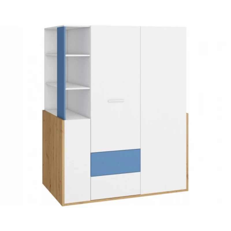 ArtCross Skriňa HEY-21 | 155 Farba: Dub artisan/biela/modrá