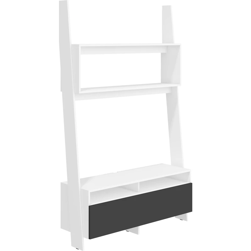 ArtCross TV stolík RACK|  09 Farba: Biela / čierny lesk