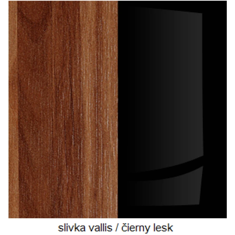 ArtCross TV stolík VERIN  | 05 Farba: Slivka Vallis / čierny lesk
