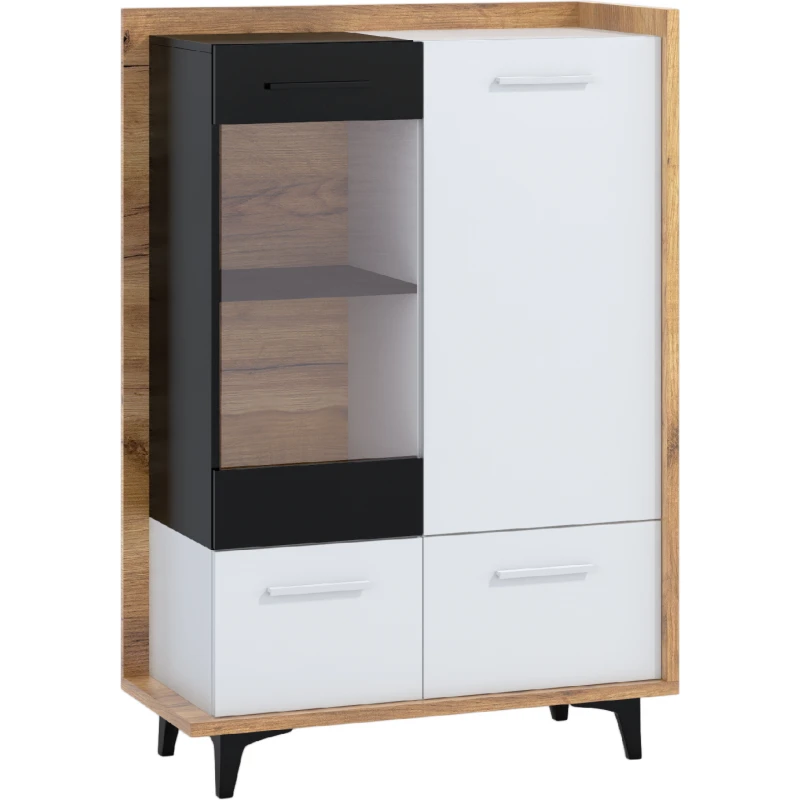 ArtCross Vitrína 3D BOX-13 Farba: craft zlatý / biela / čierna 