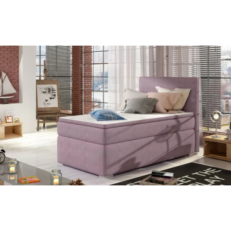 ArtElta Čalúnená jednolôžková posteľ ROCCO | pravá 90 x 200 cm Farba: Soro 65