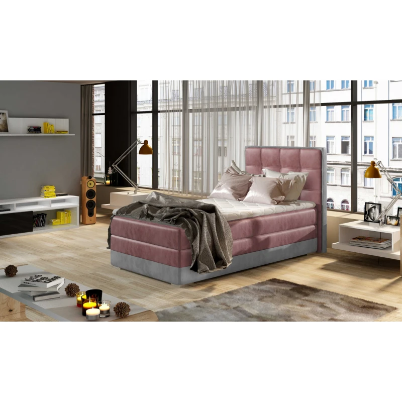 ArtElta Jednolôžková posteľ ASTER 90 | ľavá Farba ASTER 90: Monolith 63/Monolith 84