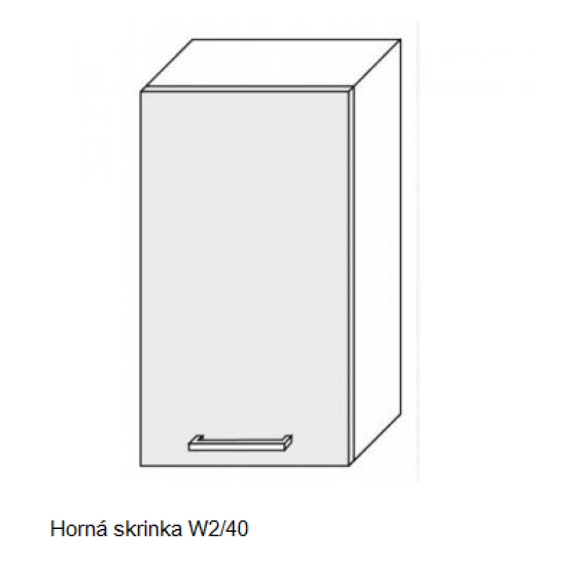 ArtExt Kuchynská linka Brerra - mat Kuchyňa: Horná skrinka W2/40 / (ŠxVxH) 40 x 72 x 32,5 cm