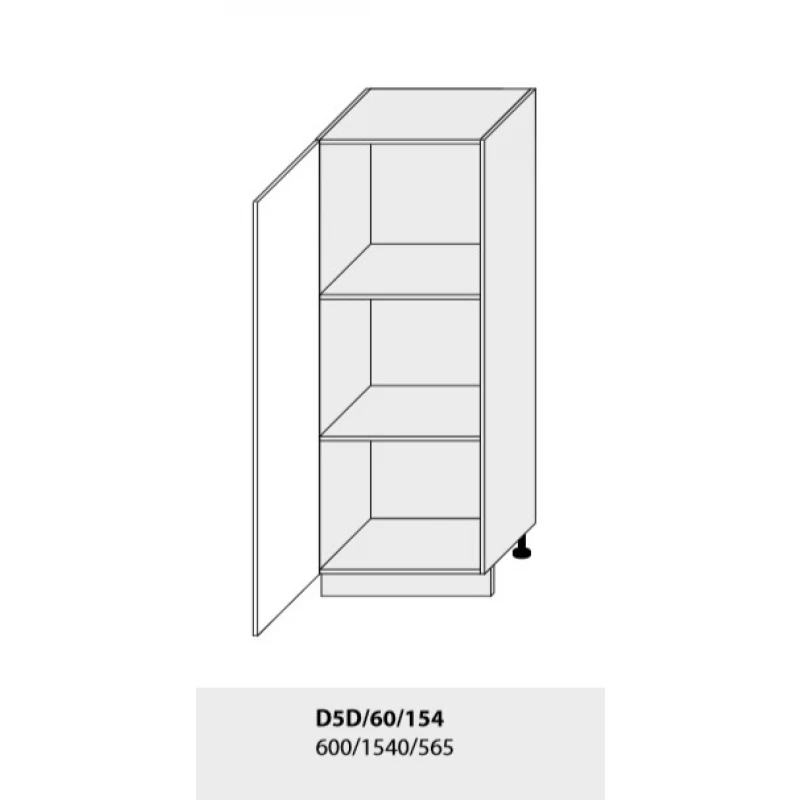 ArtExt Kuchynská linka Brerra - mat Kuchyňa: Spodná skrinka D5D/60/154 / (ŠxVxH)  60 x 154 x 56,5 cm