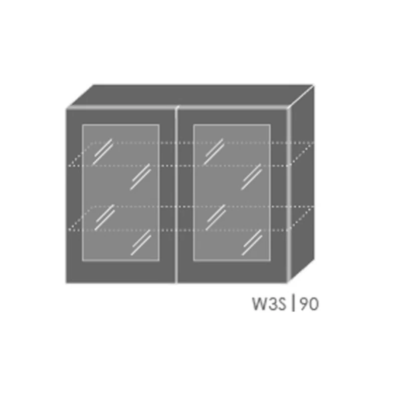 ArtExt Kuchynská linka Florence - mat Kuchyňa: Horná skrinka W3S/90 / (ŠxVxH) 90 x 72 x 32,5 cm