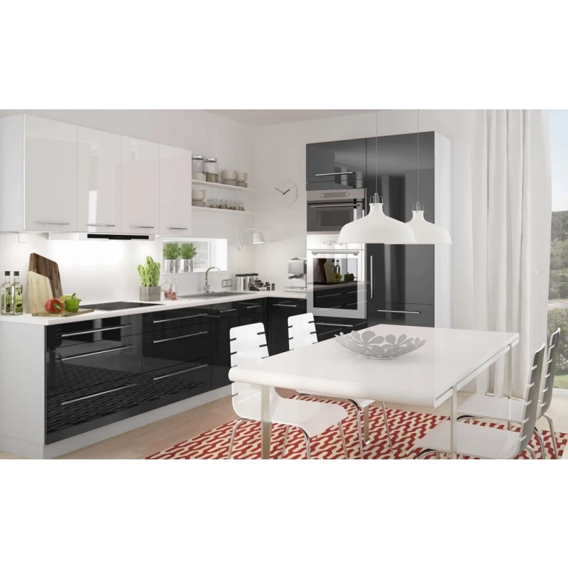 ArtExt Kuchynská linka Platinum A FAREBNÉ PREVEDENIE DVIEROK PLATINUM: Black