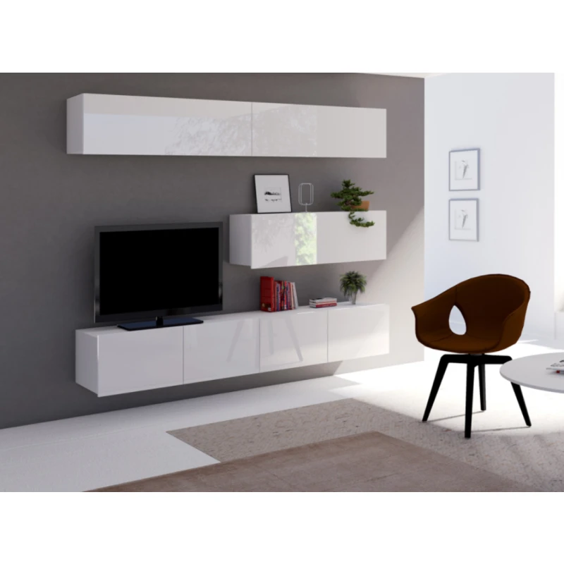 ArtGiB Obývacia stena CALABRINI VIII Farba: Biela / biela