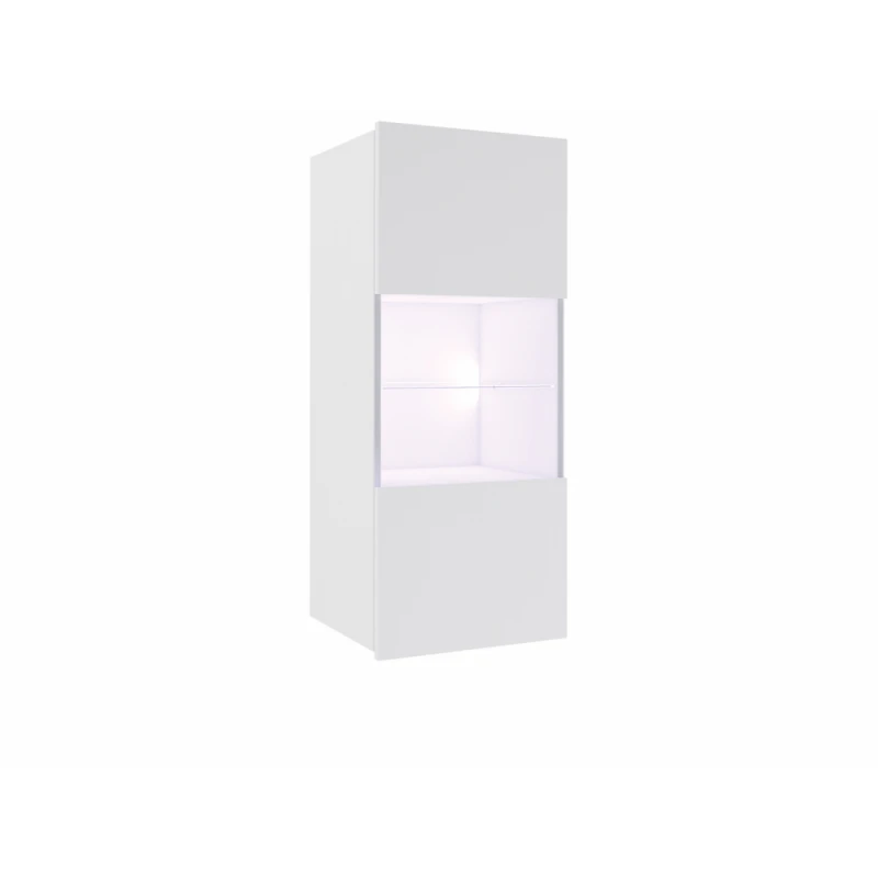 ArtGiB Závesná vitrína CALABRINI C-16 Farba: Biela / biely lesk