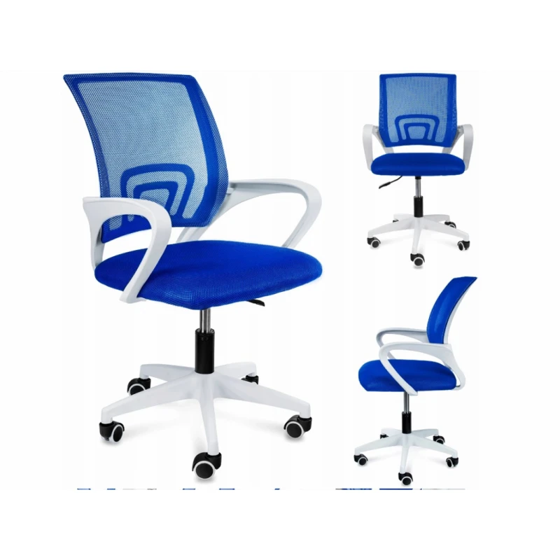 ArtJum Kancelárske kreslo JUPI | biela podnož / modrá