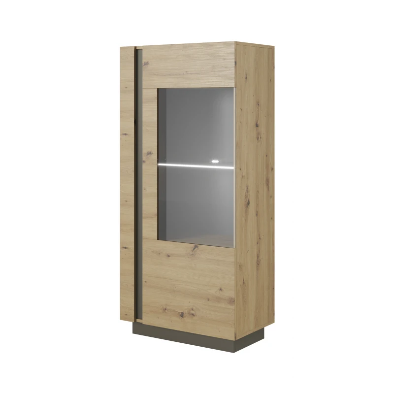 ArtLas Vitrína ARTENS 72 + LED FARBA: dub artisan / grafit
