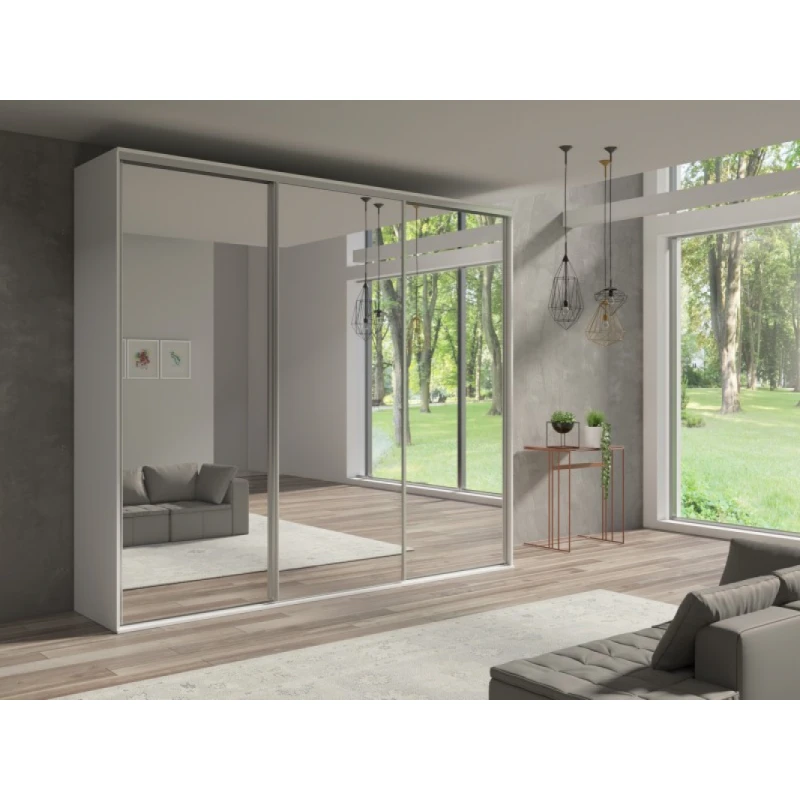 ArtMadex Šatníková skriňa GRANDE 277 so zrkadlom Farba: Biela, Prevedenie: Grande 277 s 3 zrkadlami