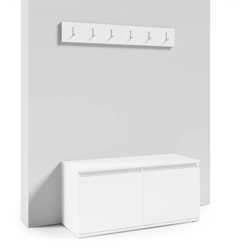 ArtPK Botník EMI 100 s vešiakom farebné prevedenie: Biela