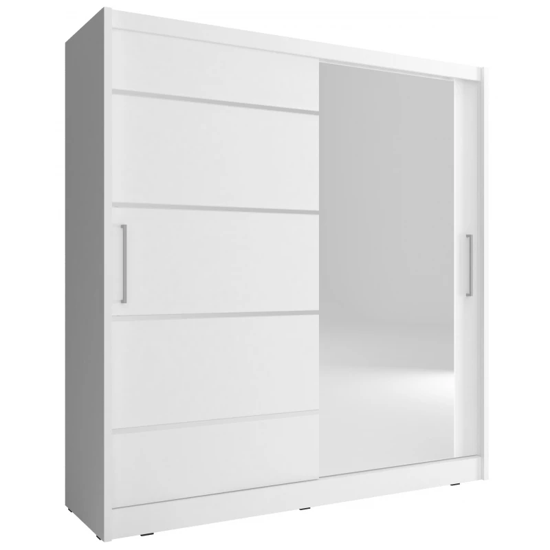 ArtPS Šatníková skriňa JAMIE I ALU 200 Farba: Biela