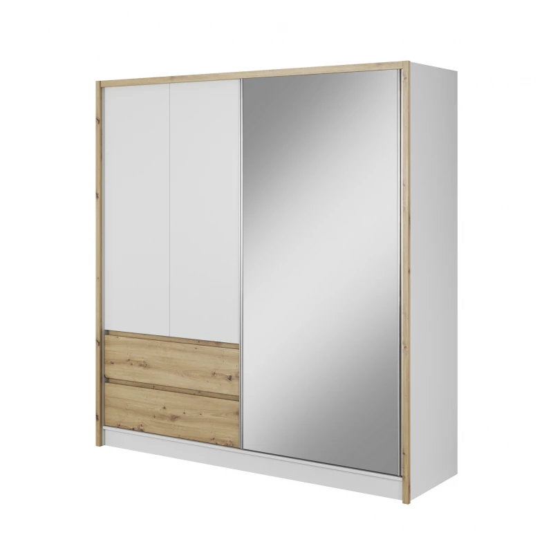 ArtPS Šatníková skriňa RHEA 200 FARBA: biela/dub artisan