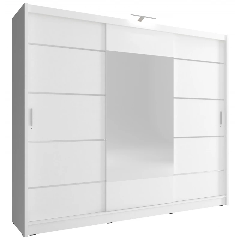 ArtPS Šatníková skriňa WILLOW 250 ALU Farba: Biela