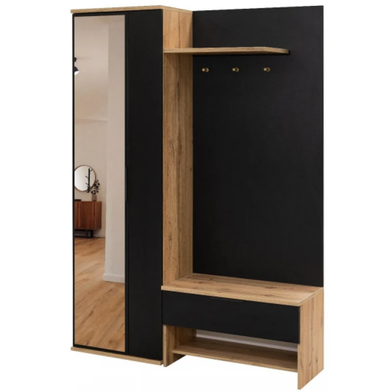 ArtStol Predsieň MILO 140 bez lamel Farba: Čierna