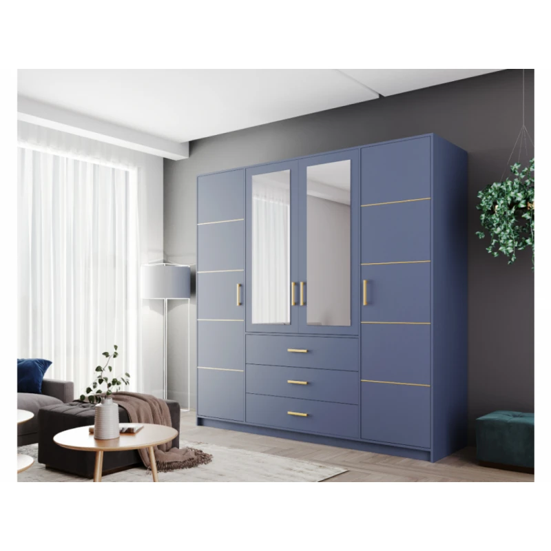 ArtStol Šatníková skriňa BALI 2 D4 FARBA: Modrá