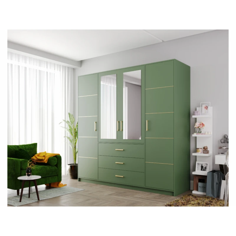 ArtStol Šatníková skriňa BALI 2 D4 FARBA: Zelená