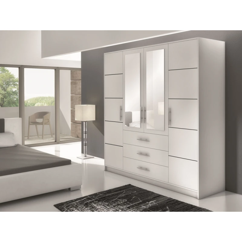 ArtStol Šatníková skriňa BALI  D4 | 196 cm Farba: Biela