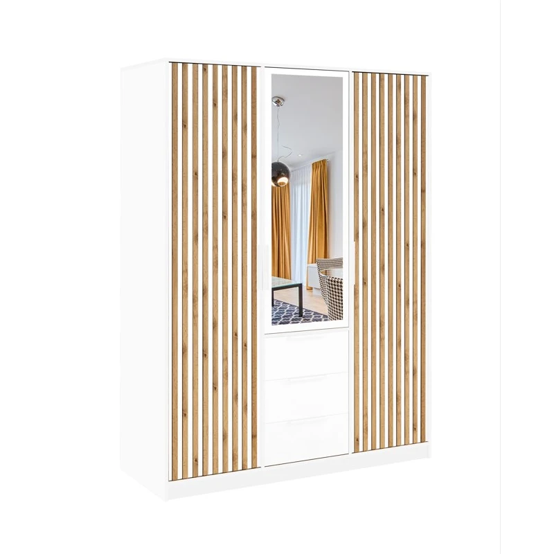 ArtStol Šatníková skriňa BALI LUX D3 Farba: Biela