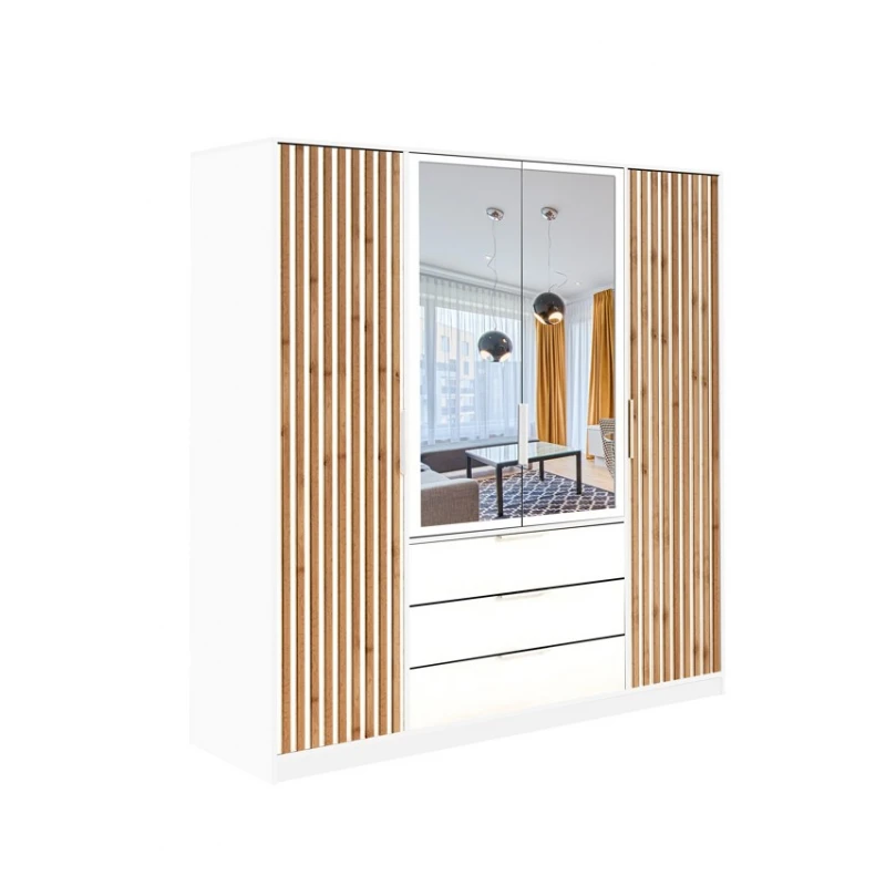 ArtStol Šatníková skriňa BALI LUX D4 Farba: Biela