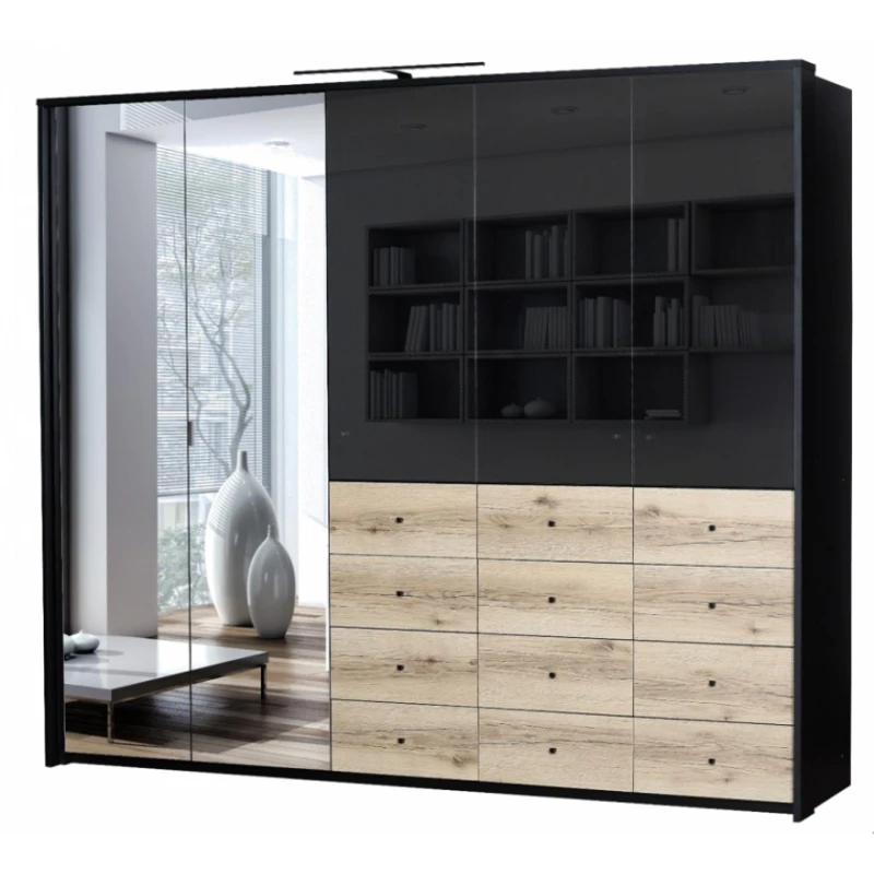 ArtStol Šatníková skriňa BOLIWIA | čierna