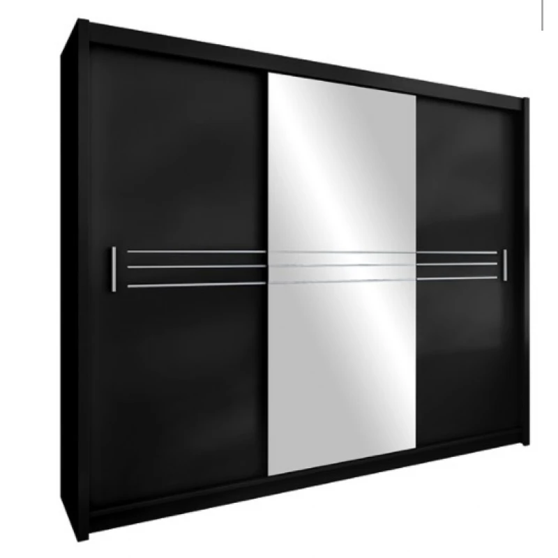 ArtStol Šatníková skriňa HAWANA 250 Farba: Čierna