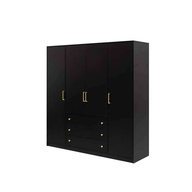 ArtStol Šatníková  skriňa RETRO D4 Farba: Čierna