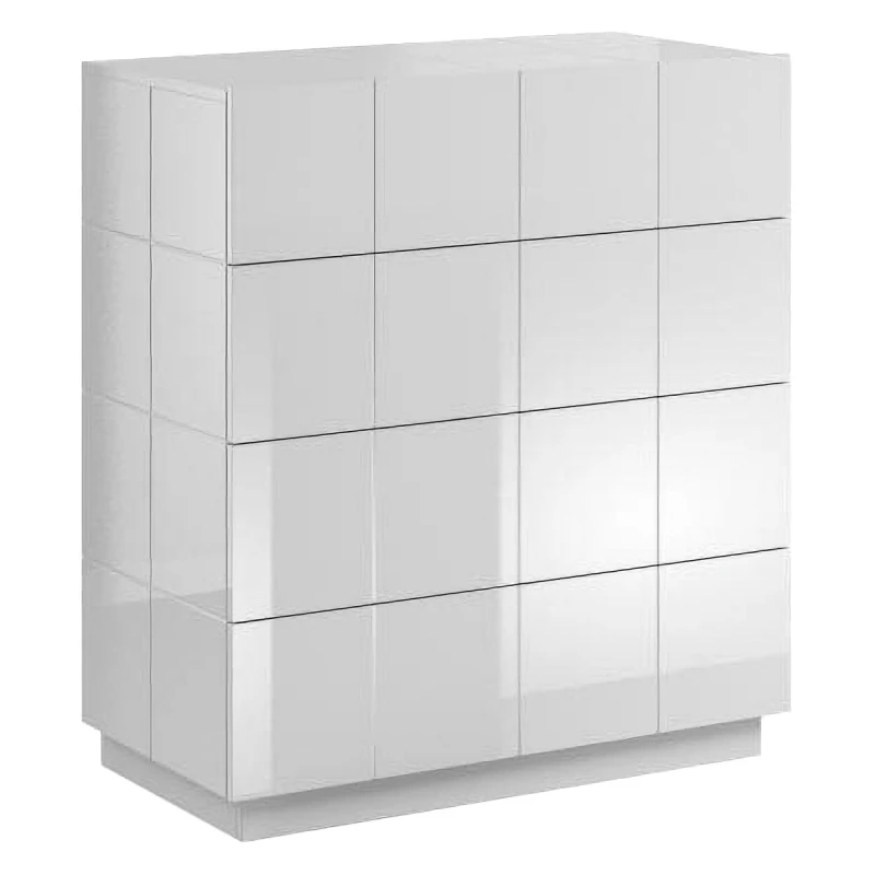 CAMA MEBLE Reja KOM4S zásuvková komoda biely lesk