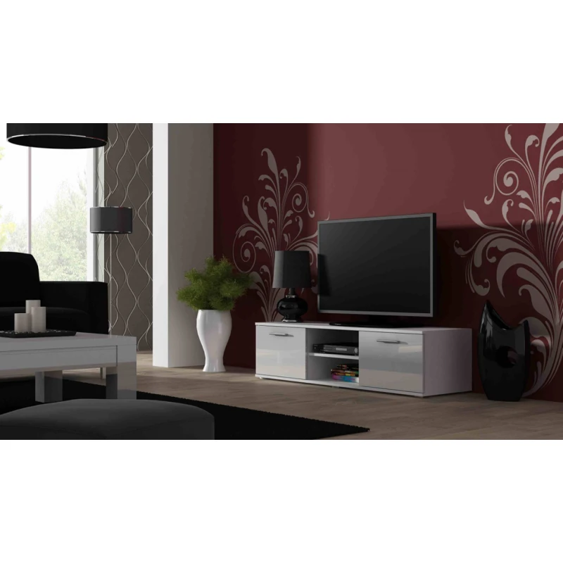 CAMA MEBLE Soho 140 tv stolík biela / biely lesk